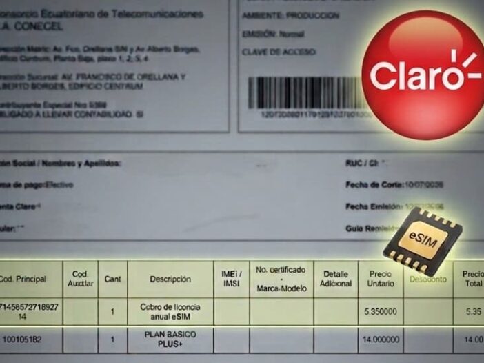 esim claro ecuador precio