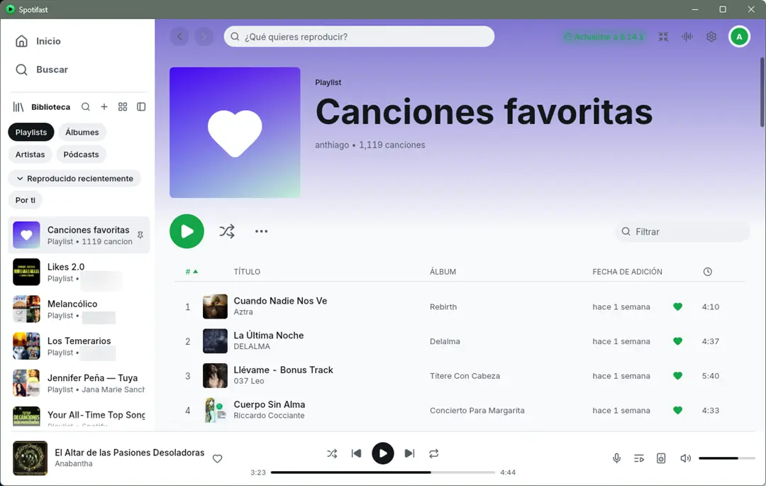 spotifast cliente alternativo de spotify para pc