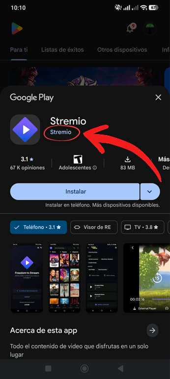 desarrollador de la app